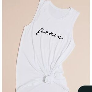 Wedding Fiancé script Sleeveless Muscle Top with Fiancee Print medium